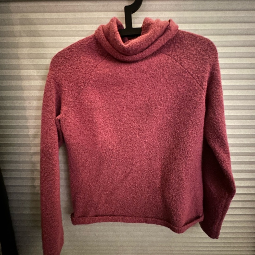 Sigrid Olsen pink turtleneck.